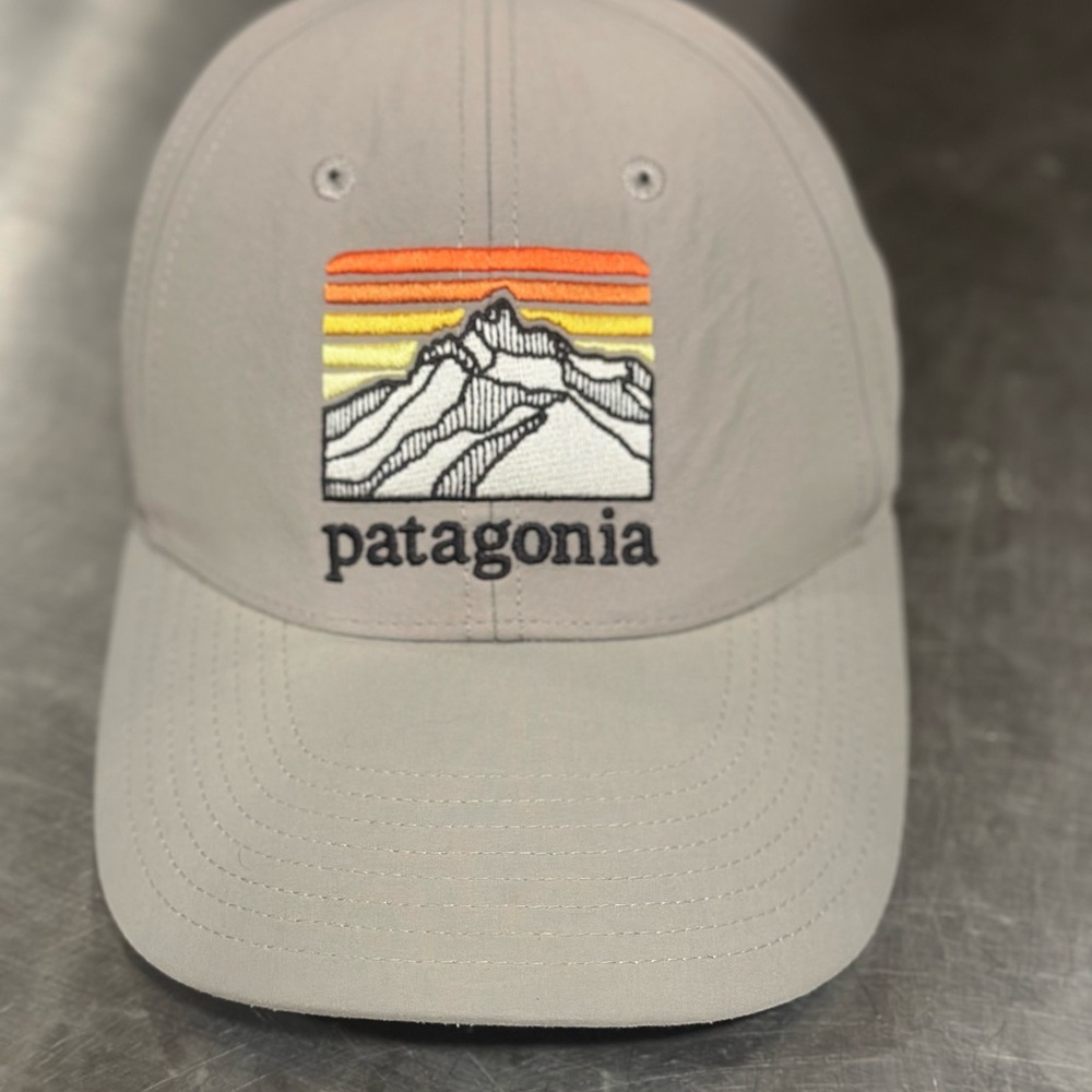 Patagonia Light Gray Cap with Mountain Patch